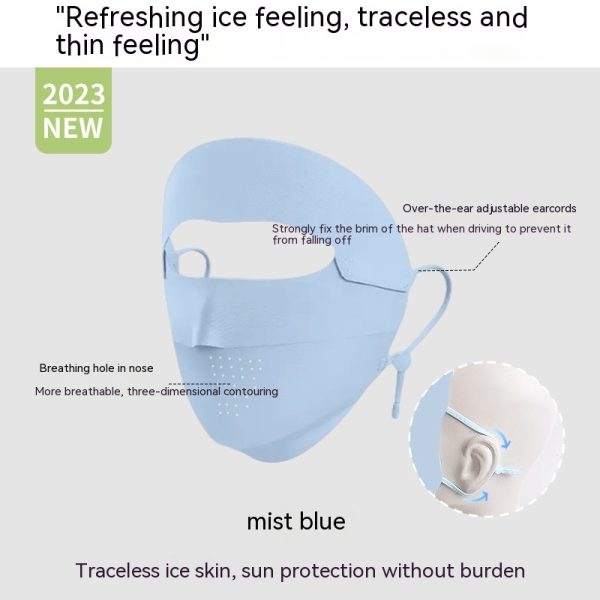 Facekini Full Face Sunscreen Mask Breathable Thin Ice Silk - Image 10