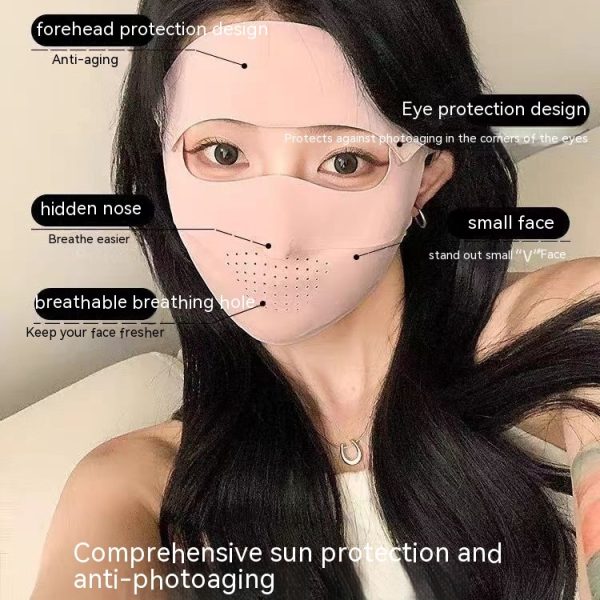 Facekini Full Face Sunscreen Mask Breathable Thin Ice Silk - Image 4