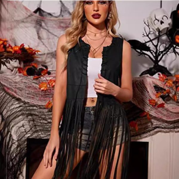 Suede Tassel Vest Coat Women